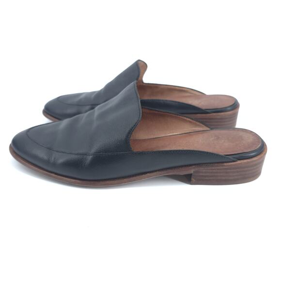 Madewell Frances Minimal City Loafer Mule True Black Leather Slide On K4443 8.5 - Picture 6 of 10